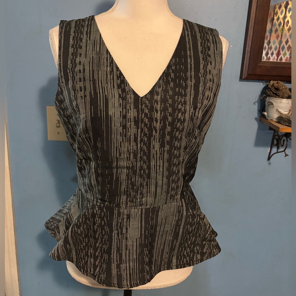DKNY, V-Neck, Peplum Top